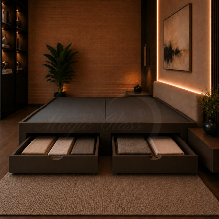 Base Cama con Cajones Dividida