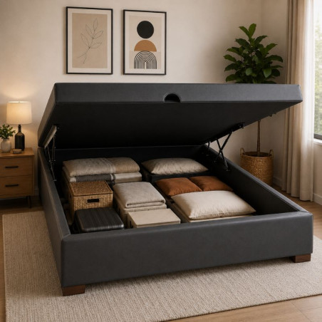 Cama baúl con apertura vertical